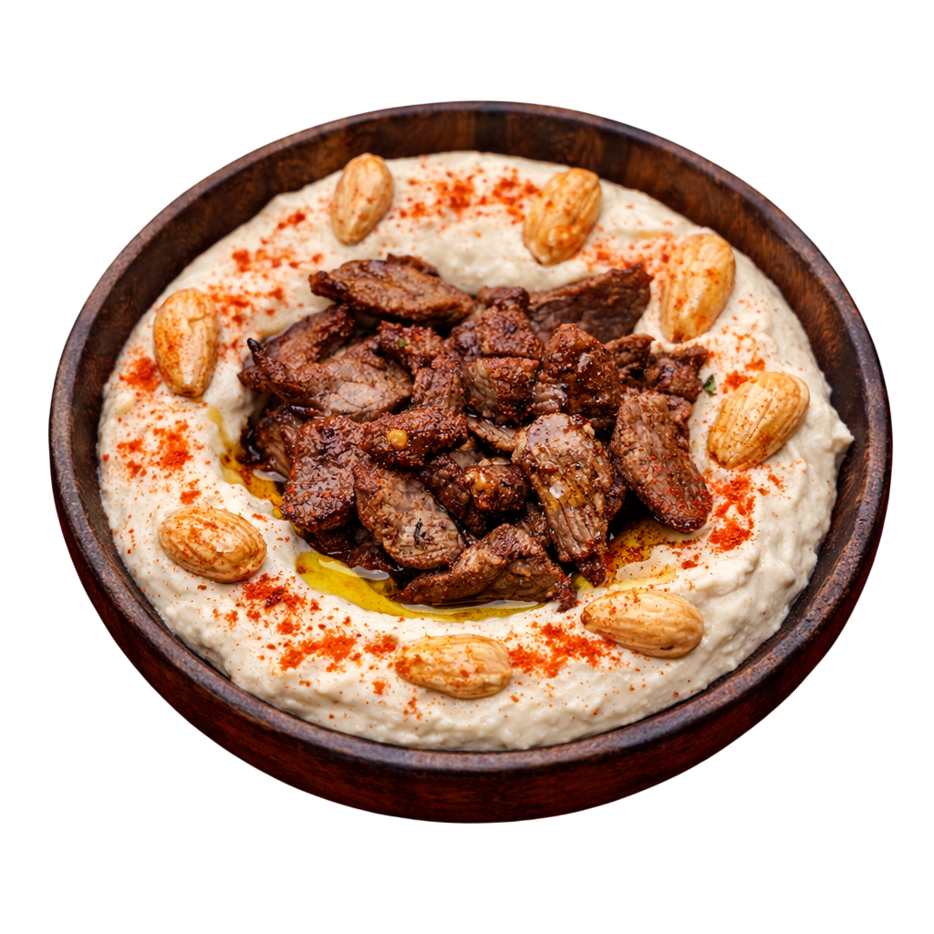 Hommos m. Lammfleisch